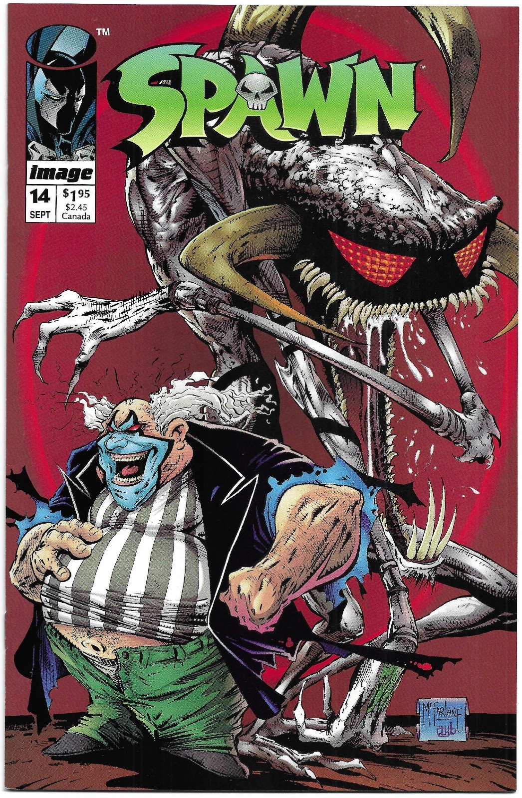 Spawn #14 MODERN AGE IMAGE COMIC BOOK Todd McFarlane Violator app. CIRCA 1993 NM