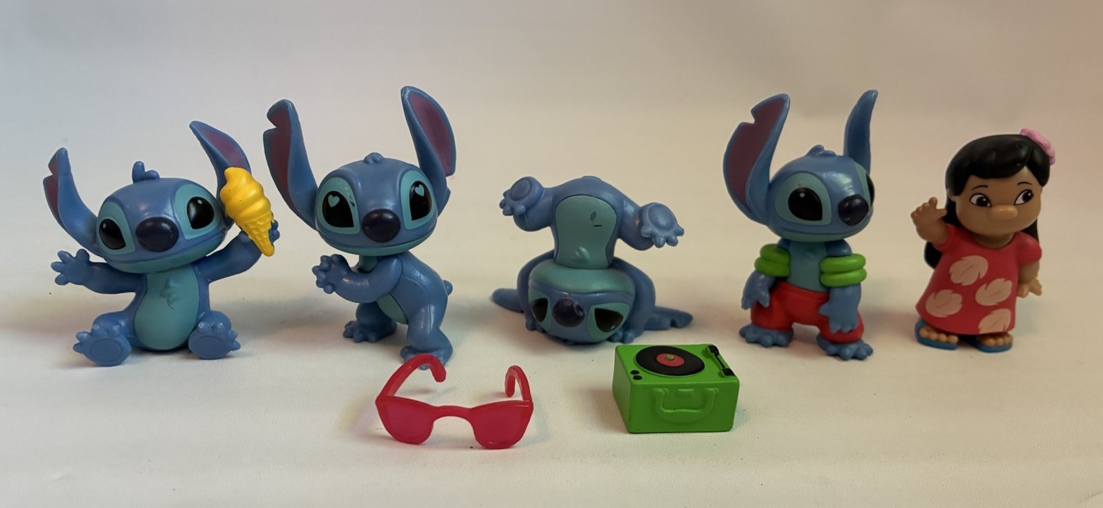 Disney Lilo & Stitch Figures Lot of 5 PVC 2" Toys Cake Toppers