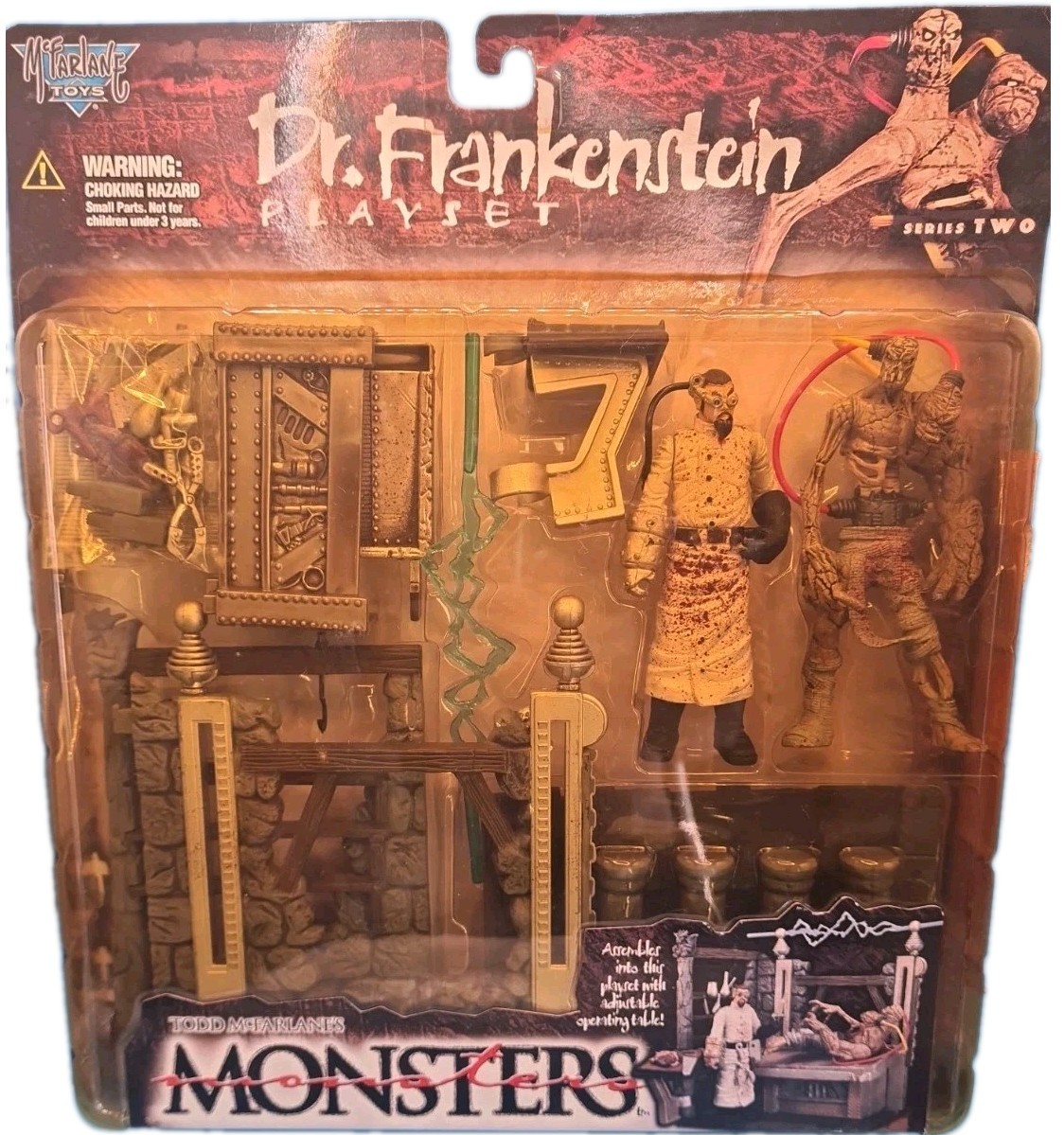 Todd McFarlane's Monsters Serie 2 Dr. Frankenstein Figure Playset Sigillato A41