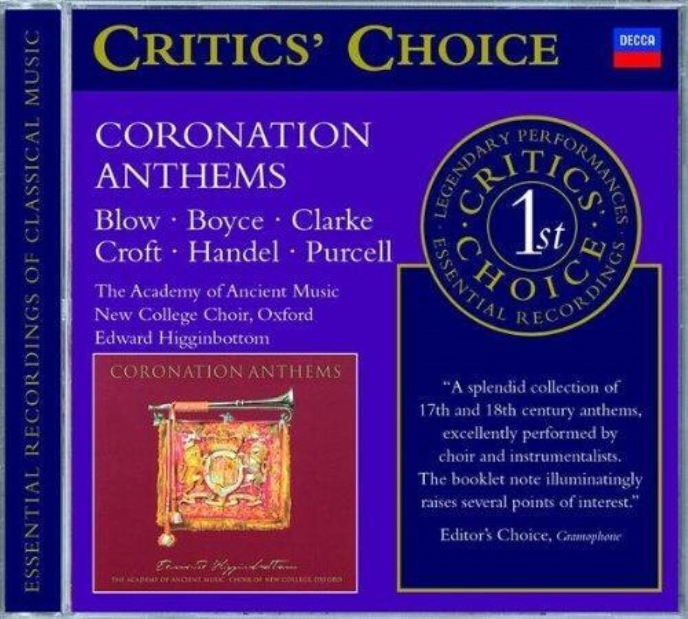 Coronation Anthems CD George Frideric Handel (2005)