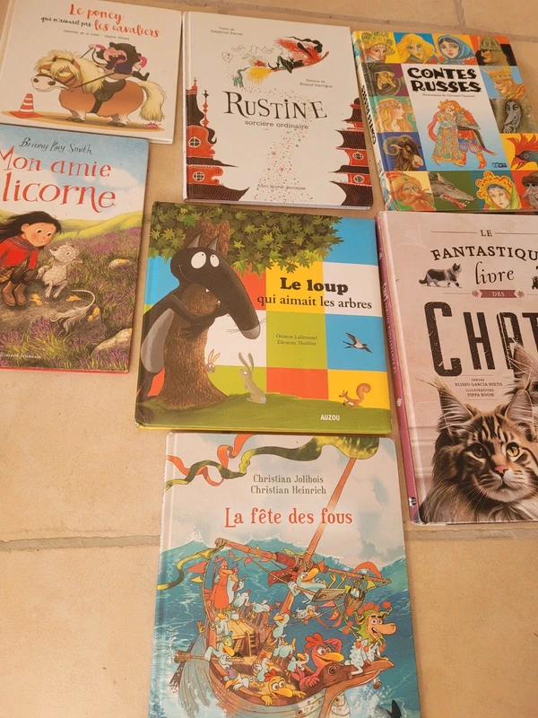 Lot livres enfants petites poules le loup mon amie la licorne ect