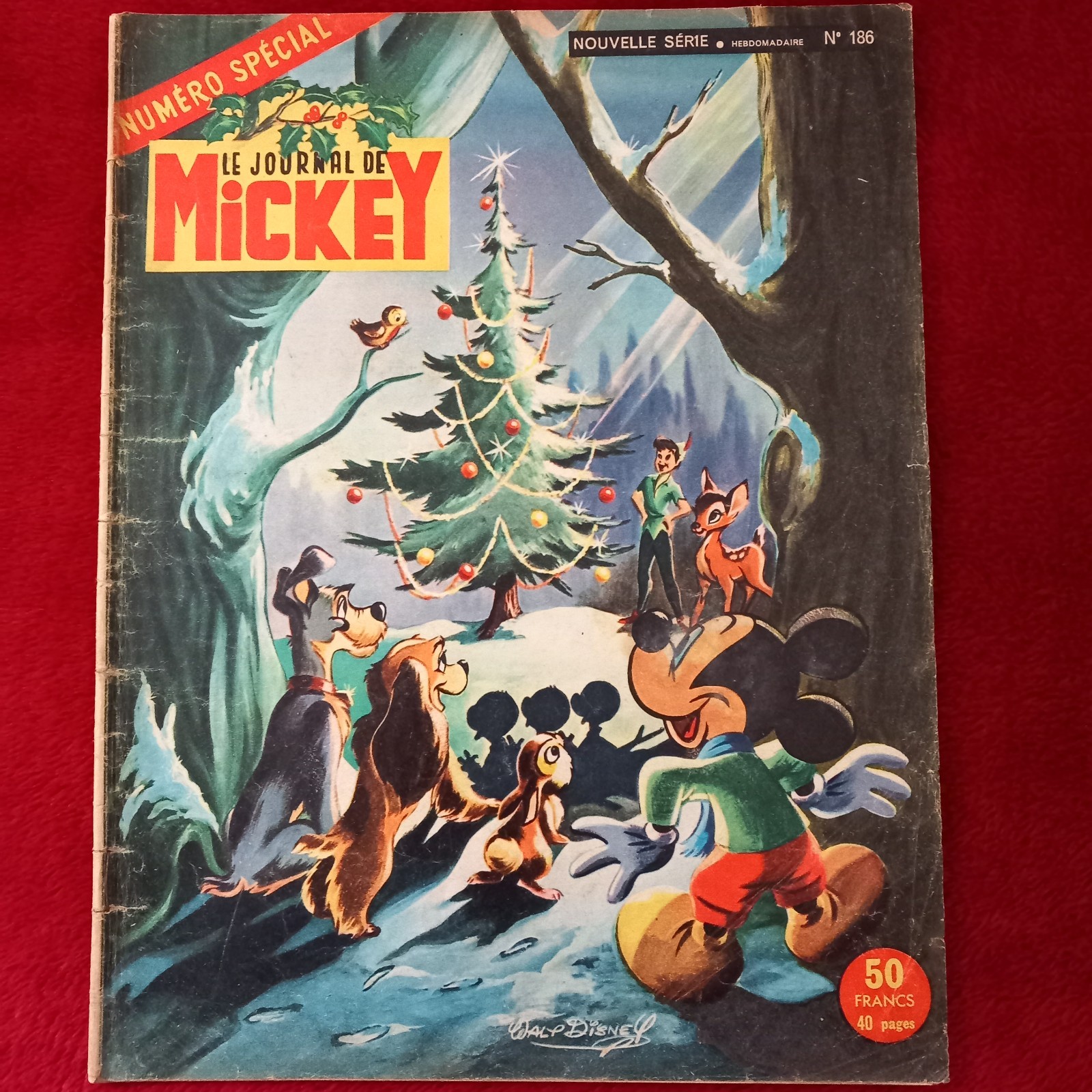 NUMÉRO SPÉCIAL Noël  décembre 1955 Le Journal De Mickey n°186/Complet 40 pages