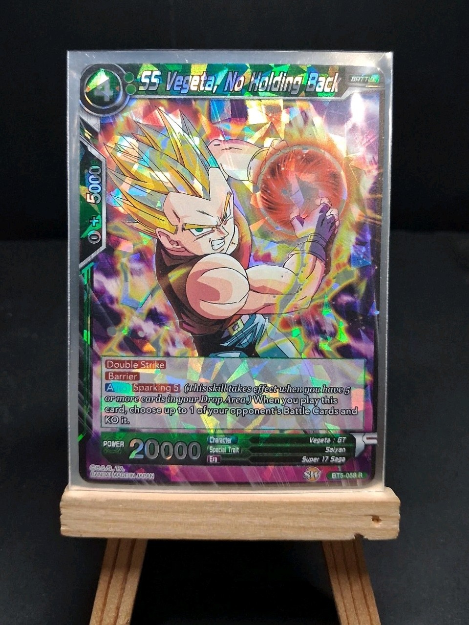 SS Vegeta No Holding Back BT5-058 R foil Dragon Ball Super Trading Card