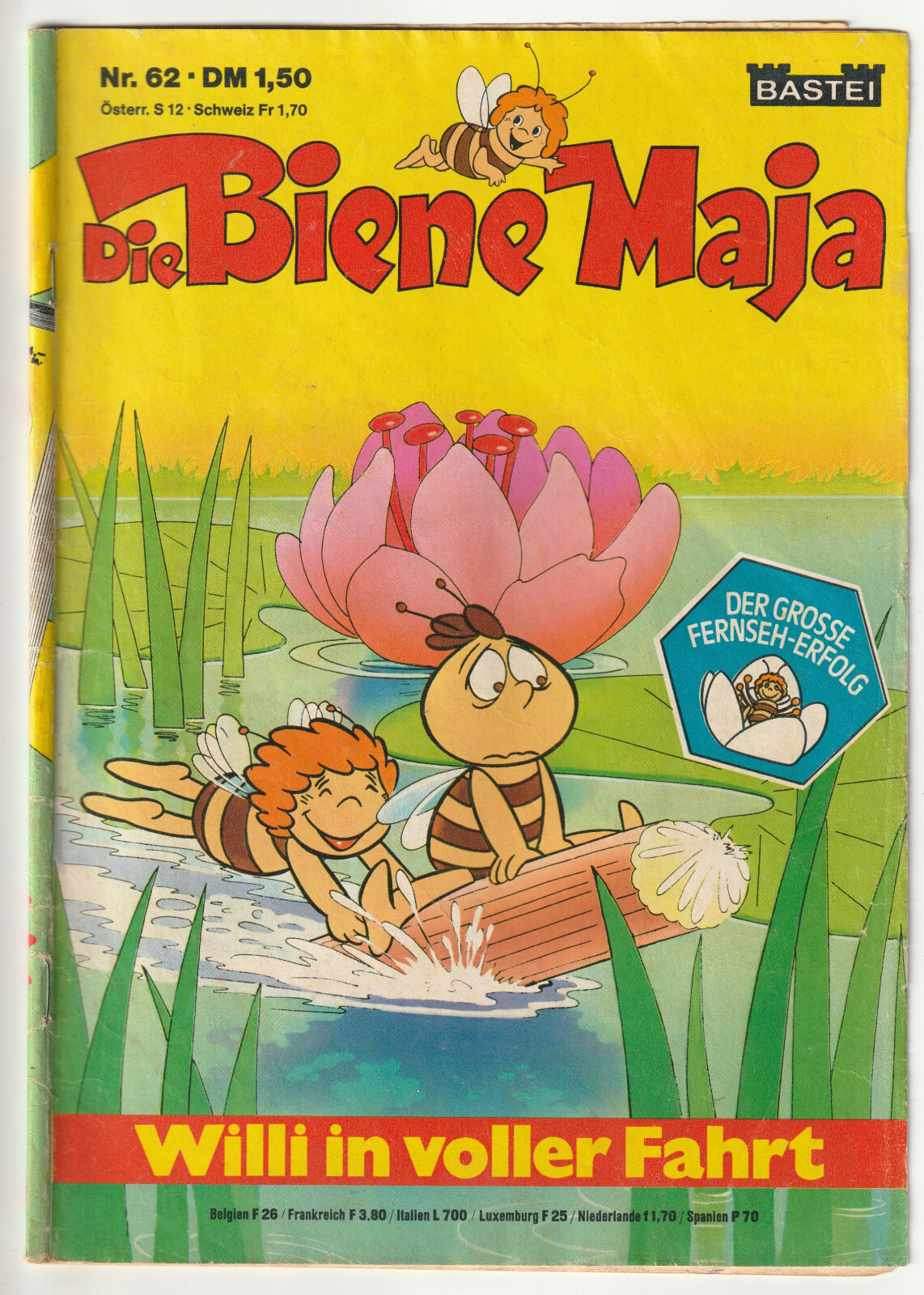 ✪ L'APE MAJA #62 Willi in pieno viaggio, Bastei Editore 1979 COMICHEFT Z3