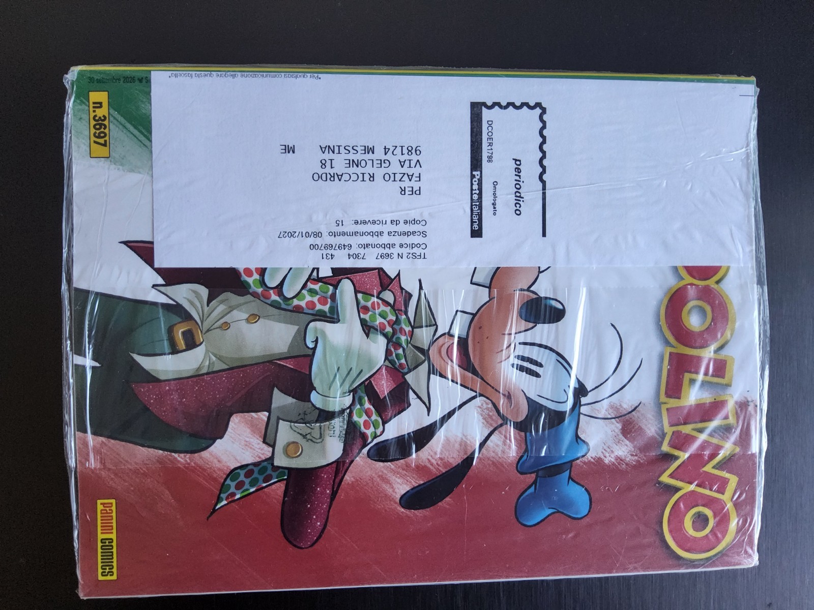 DISNEY, TOPOLINO n. 3697, Panini Comics, usato in buone condizioni vedi foto 📷.