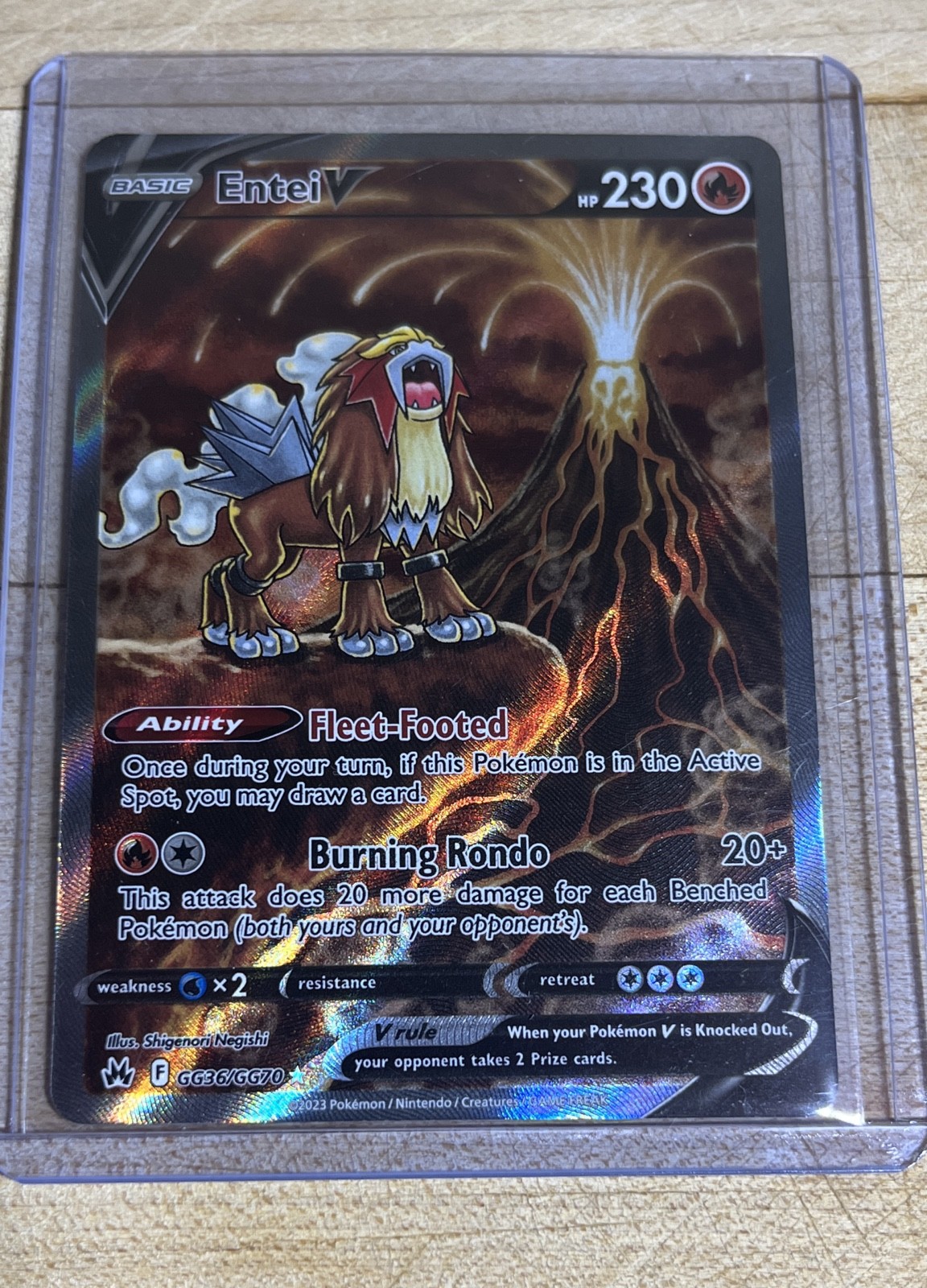 Entei V GG36/GG70 SWSH: Corona Zenith: Galarian Gallery Holo