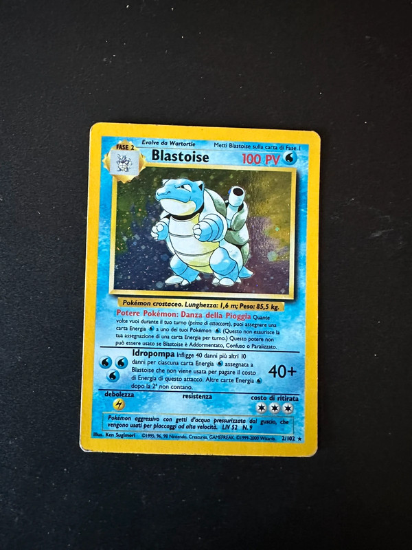Pokémon Blastoise set base holo 2/102