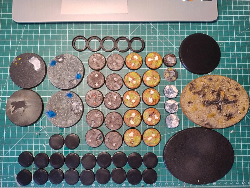 Warhammer 40k - AoS round bases mixed lot
