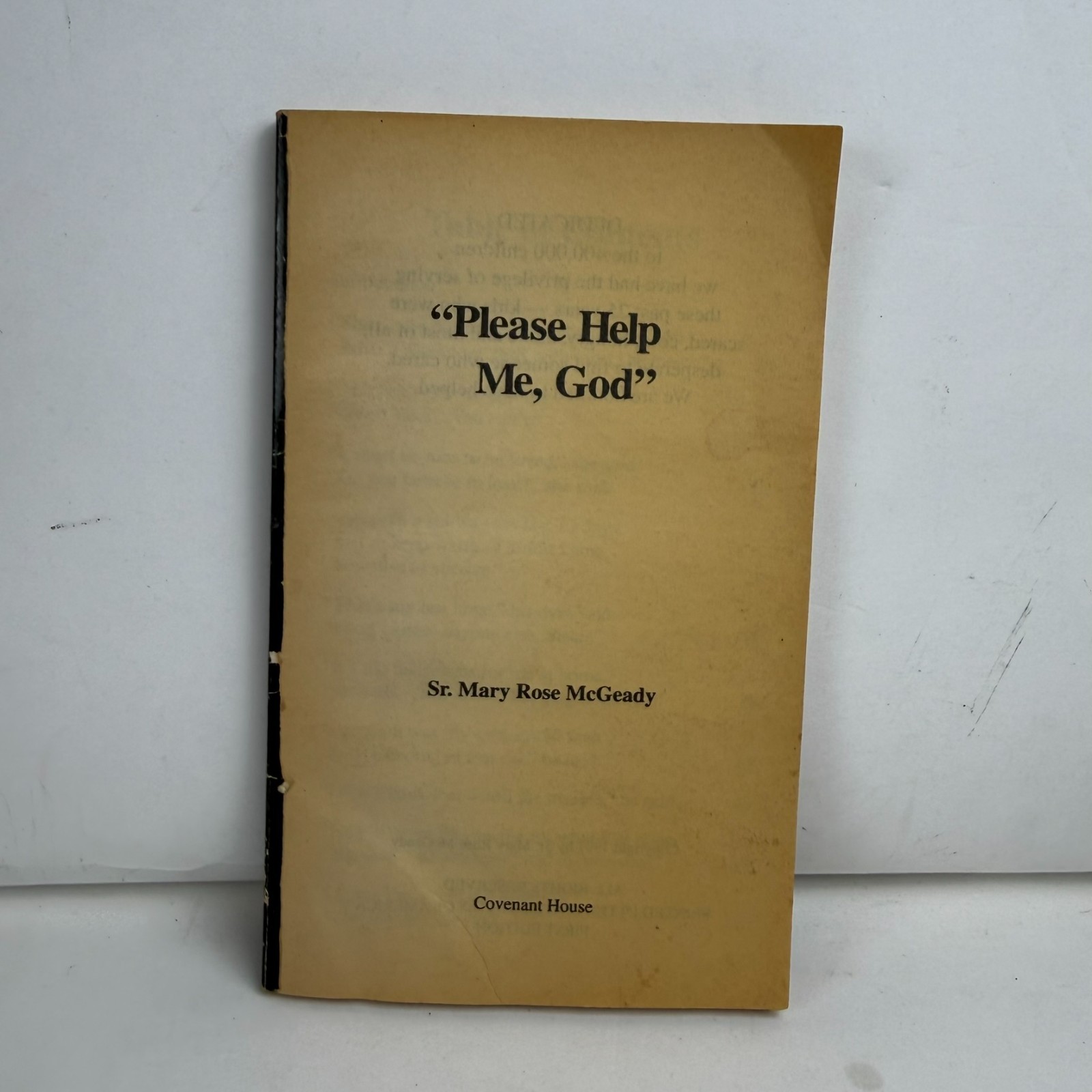 Please Help Me, God Sr. Mary Rose McGeady Covenant House Paperback Book As-Is
