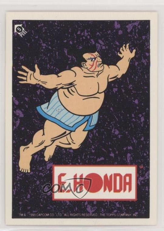 Adesivi Topps Street Fighter II 1993 E HONDA #5 2p4