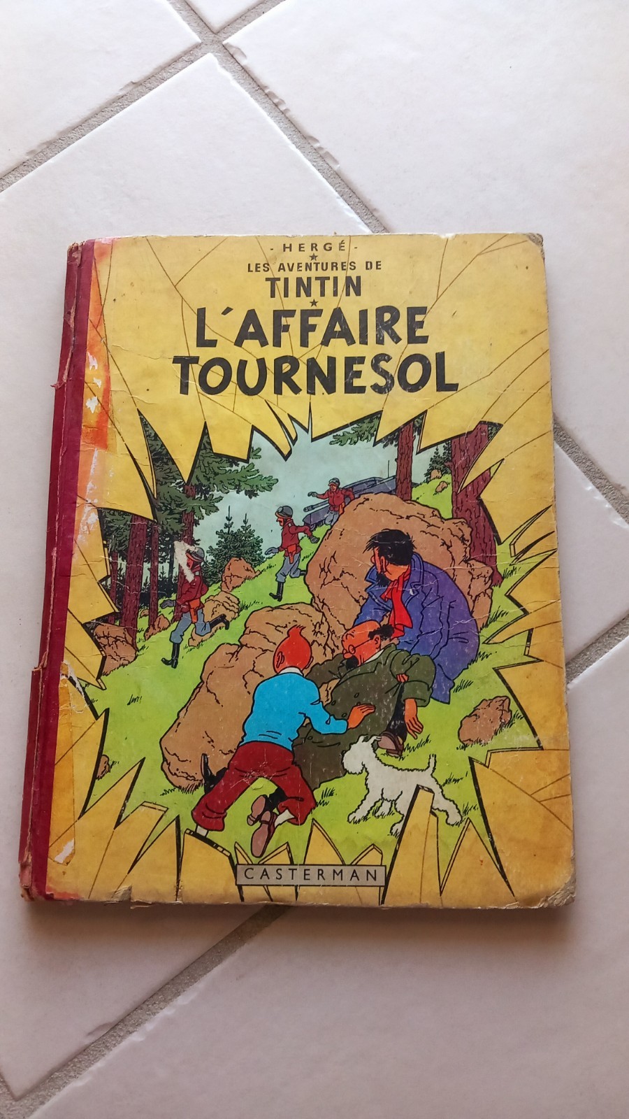 Hergé Tintin L’Affaire Tournesol dos B23 bis 3ème trim 1957 vintage