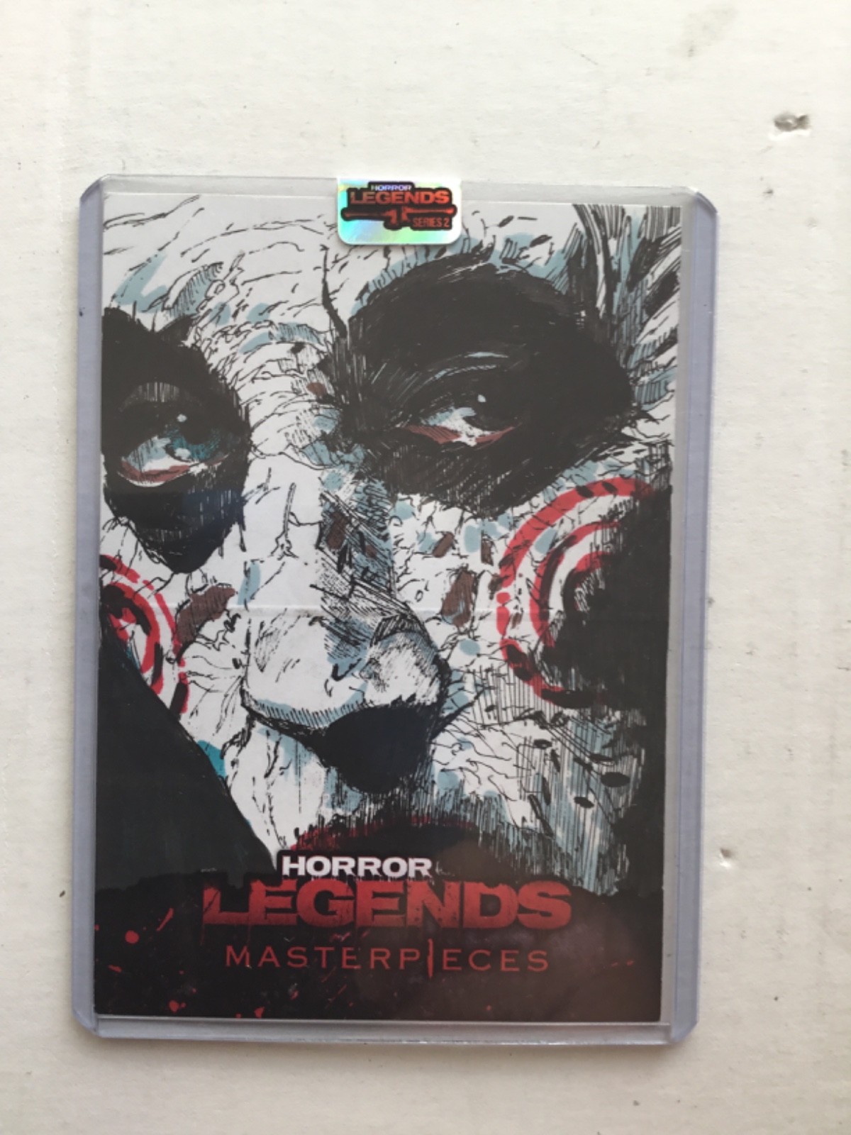 Horror Legends Capolavori Carta Schizzo Triplo Pannello 1/1 Billy Il Pupazzo Seghetto