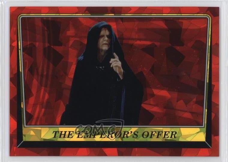 2023 Topps Chrome Sapphire Star Wars ROTJ The Emperor's Offer #118 0o4t