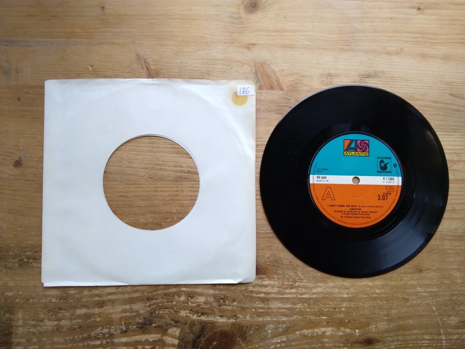 Eruption I Can't Stand The Rain / Be Yourself EX 7" Vinyl Record K11068 (1)