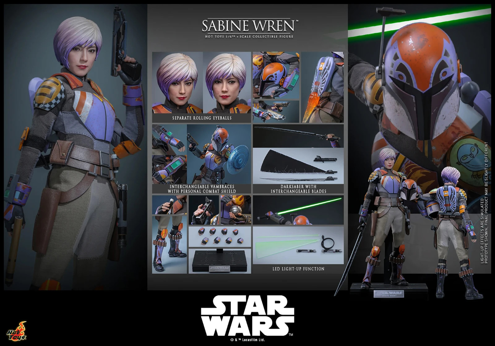 Hot Toys TMS171 Sabine Wren Action Figure 1/6 New Sealed