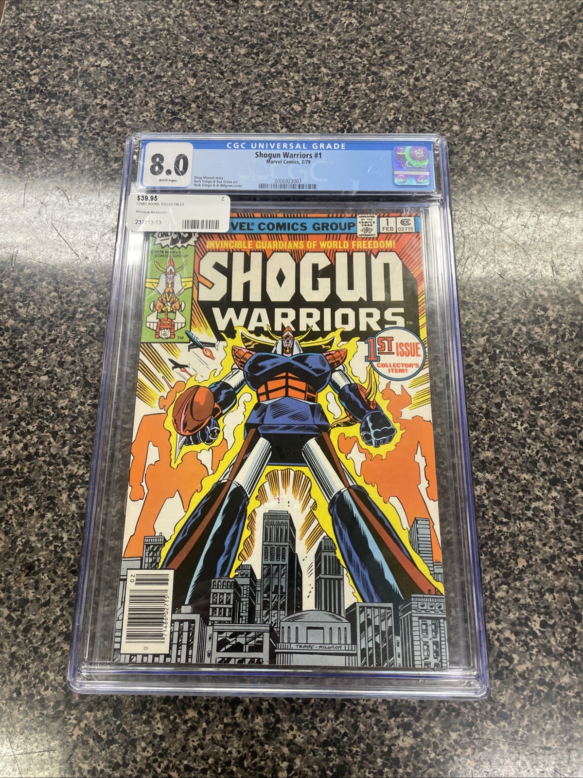 MARVEL SHOGUN WARRIORS COMIC 2/79 GRADED CGC 8.0 USA SELLER VINTAGE #1