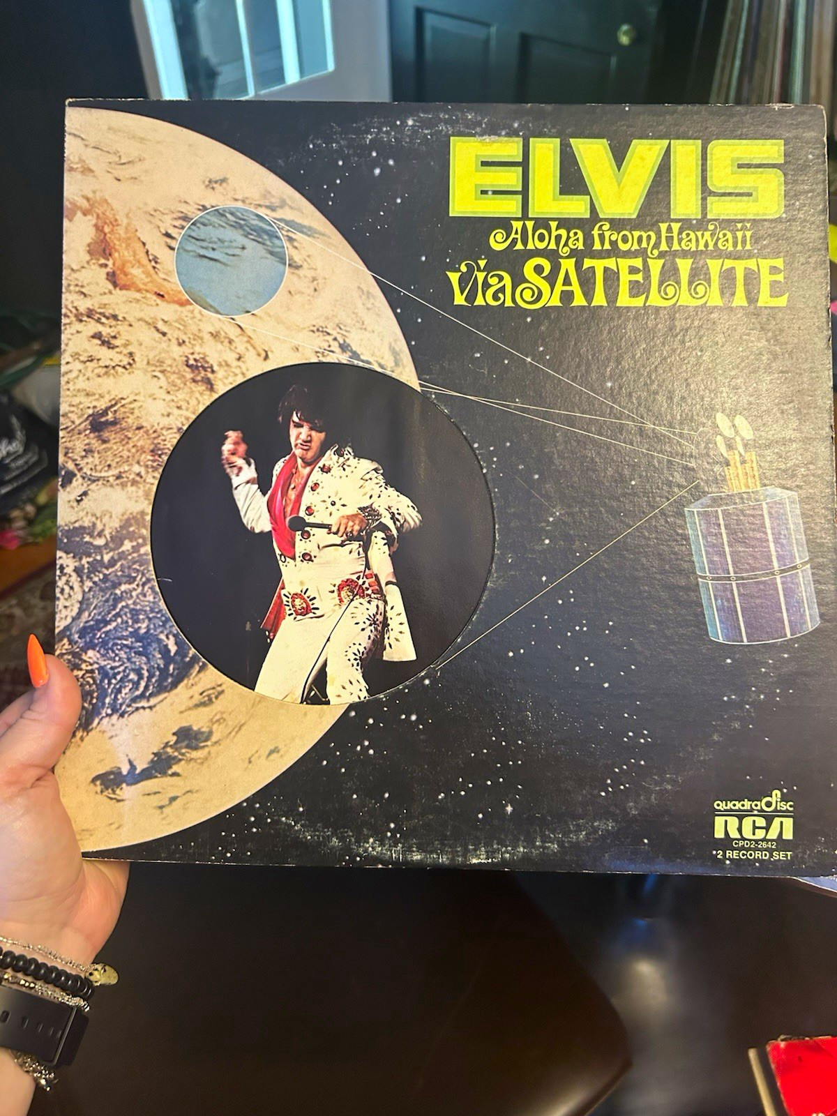Elvis Presley Aloha From Hawaii CPD2-2642 Quadradisc Quad 2LP RCA Tested