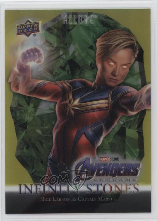 2022 Marvel Allure Infinity Stones Gold Time Stone 57/99 Brie Larson Captain ld5