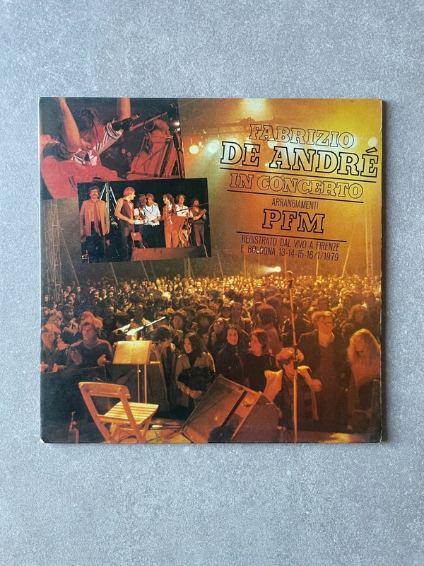 Fabrizio De André in concerto - vinile raro - arrangiamenti PFM registrato dal vivo
