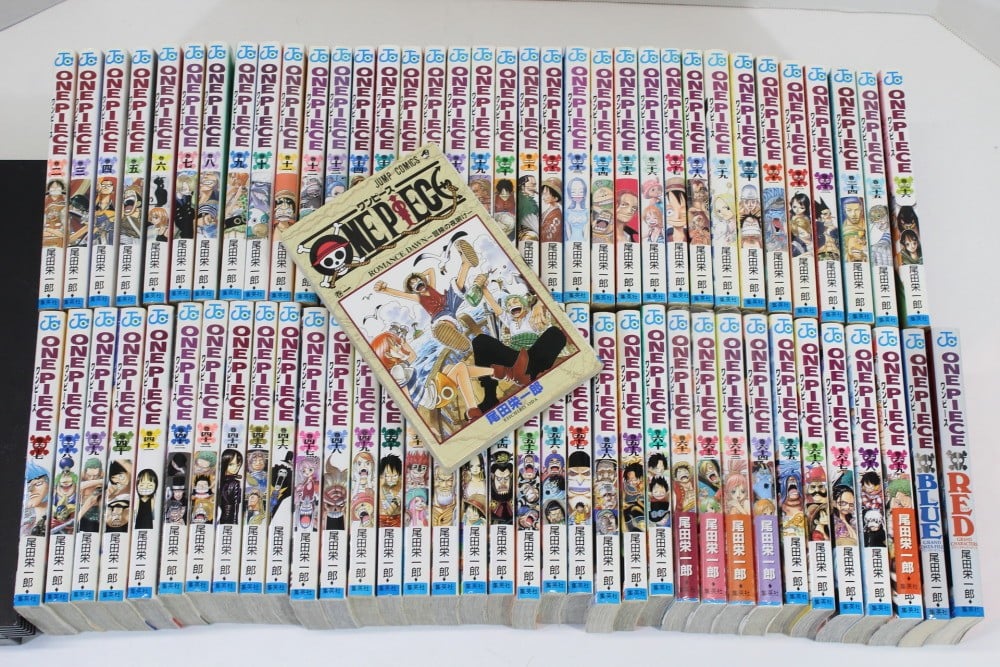 LOTTO ALL'INGROSSO 71 One Piece Vol 1-69 Rosso Blu Eiichiro Oda Manga Giapponese