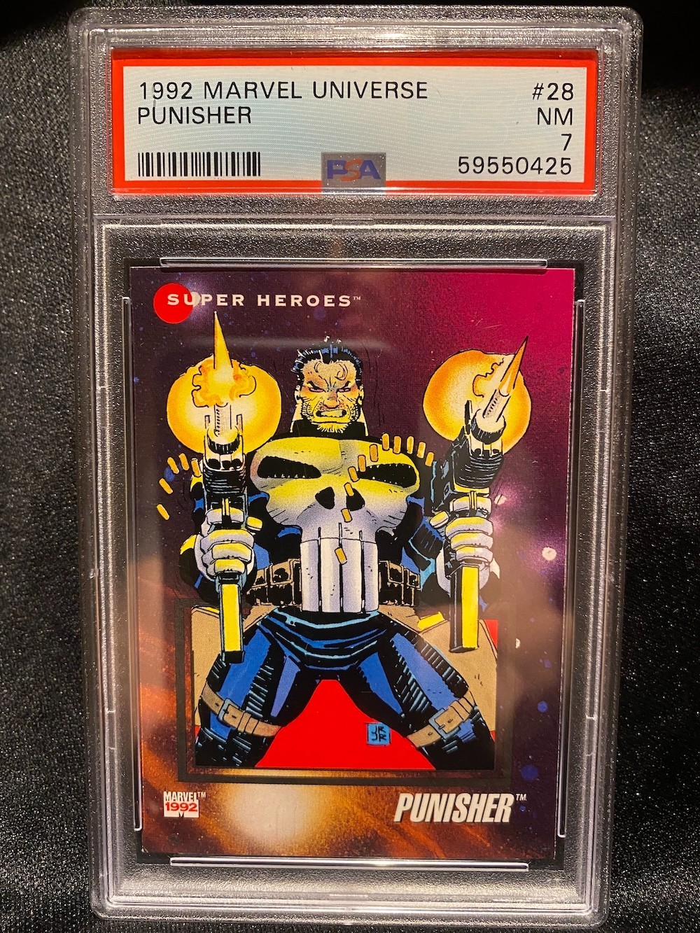 1992 Impel Marvel Universe Series III #28 Punisher Frank Castle PSA 7