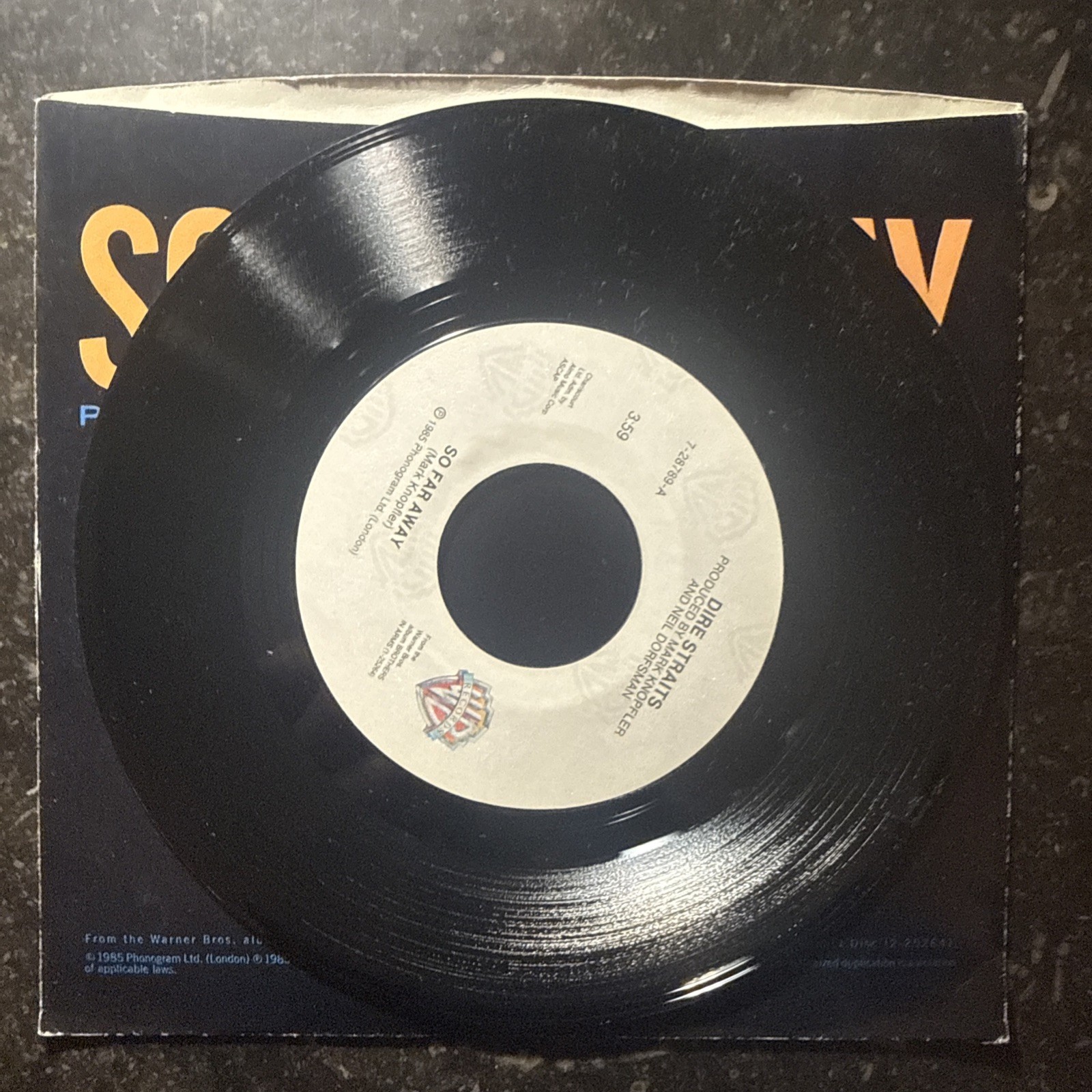 Dire Straits So Far Away 7" Single 45rpm Vinyl Excellent Record