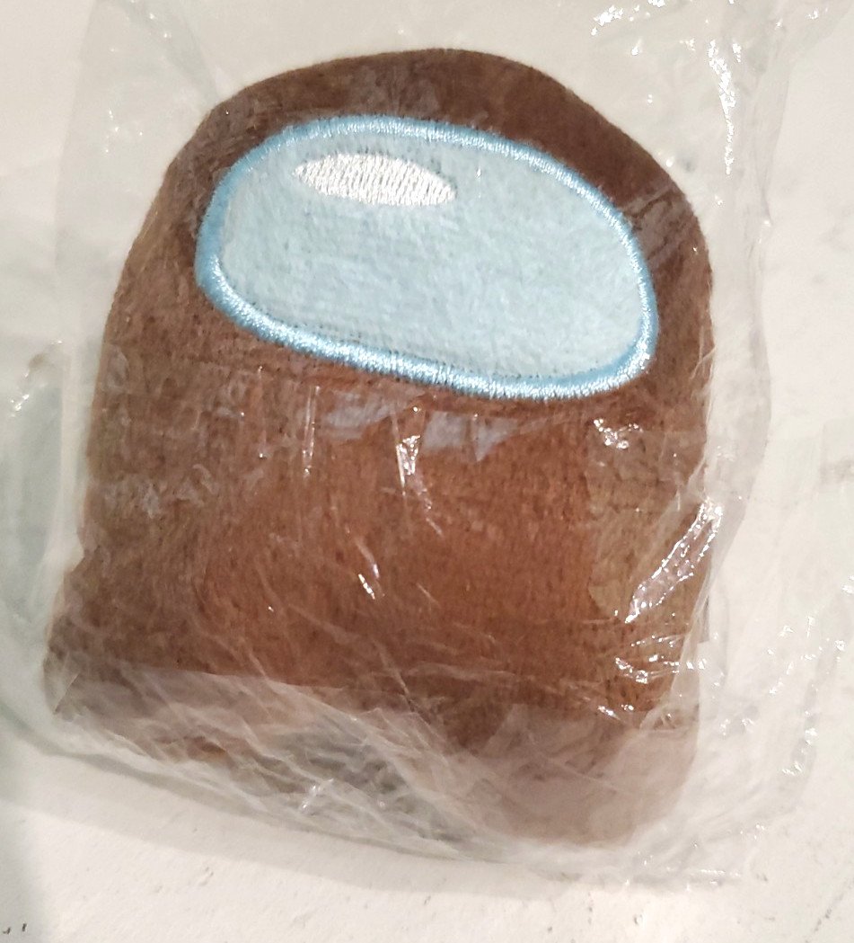 Among Us Brown Crewmate in Bag Sealed Stuffed Plush Small 4 inch