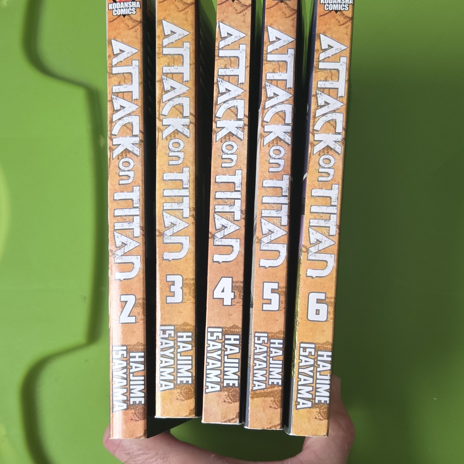 Lotto manga Attack on Titan Vol 2-6 di Hajime Isayama Trade PB Kodansha