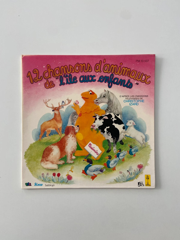 Album vinyle Casimir « 12 chansons d’animaux de l’île aux enfants »