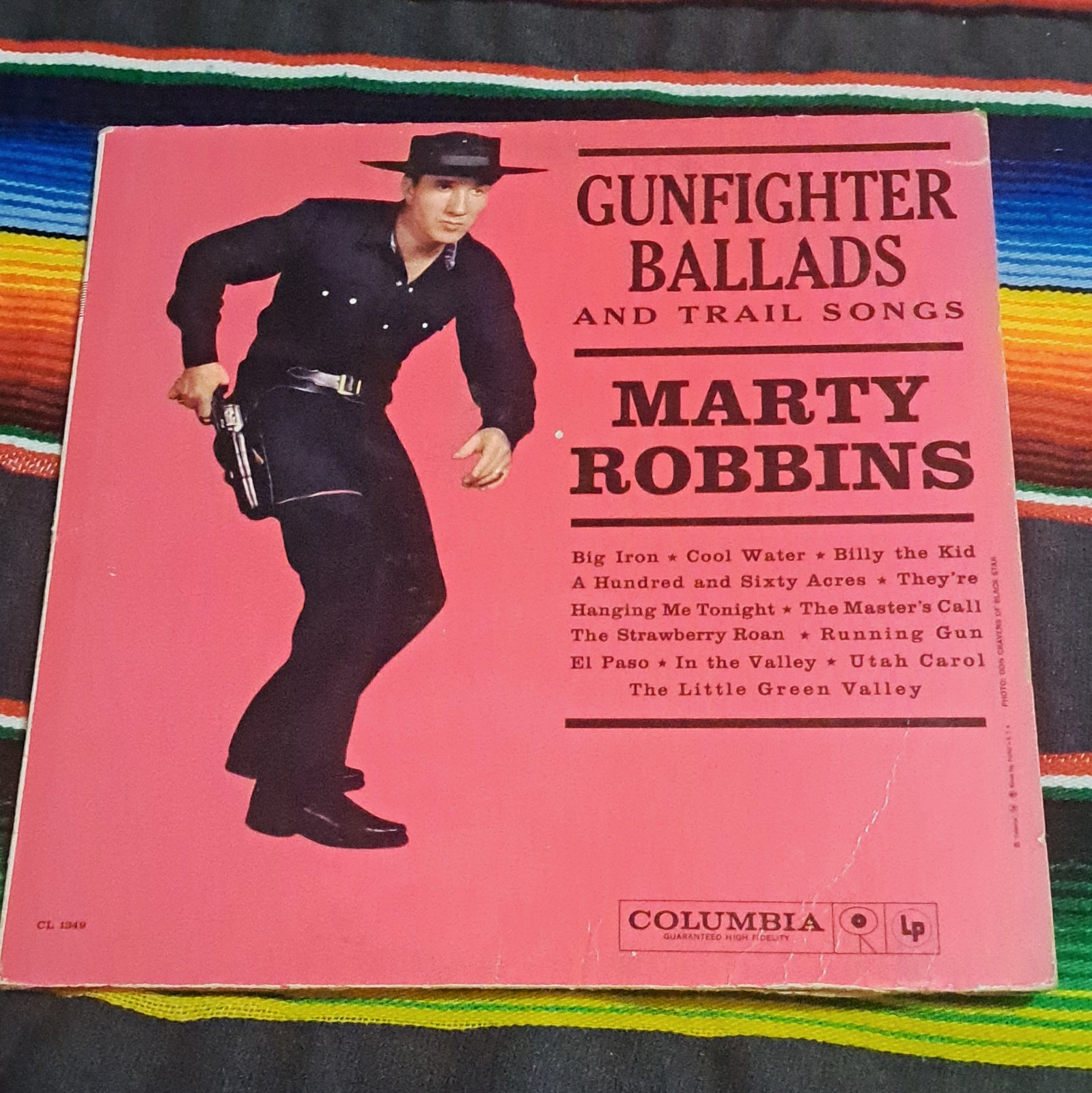 Marty Robbins - Gunfighter Ballads and Trail Songs (6-Eye) #3 CL 1349 Vinyl LP