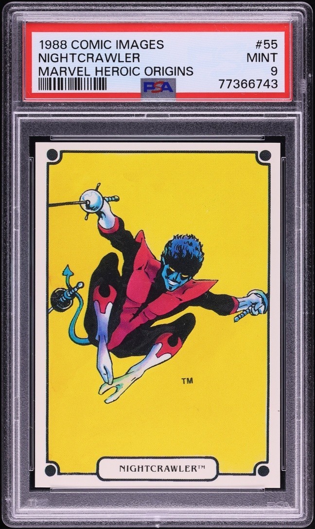 POP 2 1988 Comic Images Marvel Heroic Origins Nightcrawler X-MEN #55 PSA 9 0^
