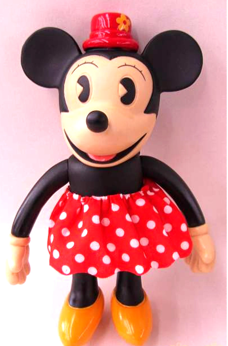 Minnie Mouse Collezione Retrò Bambola Vinile Posabile Epoca Giovane Disney Giappone 13+