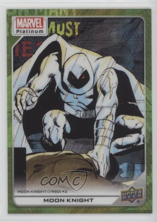 2023 Marvel Platinum High Series riflettore giallo 12/399 Moon Knight #104 0q2