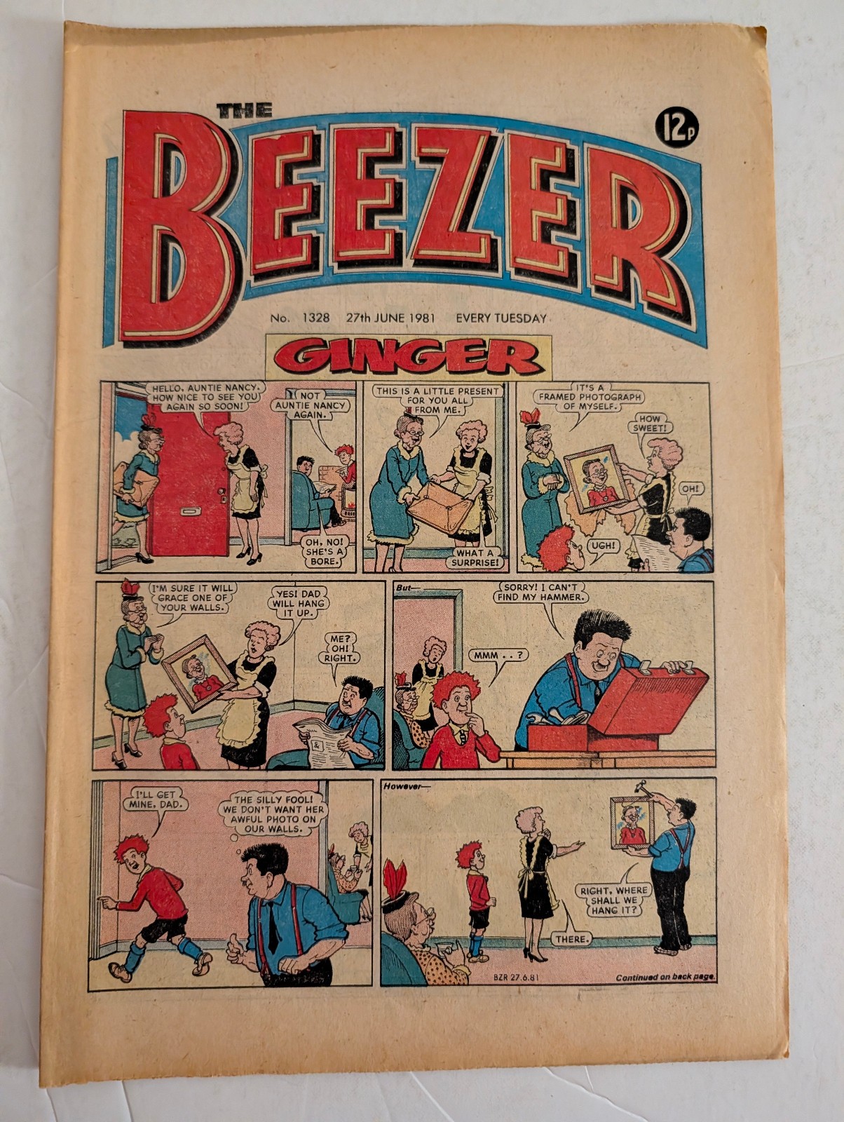 The Beezer Comic No 1328, June 27th 1981.