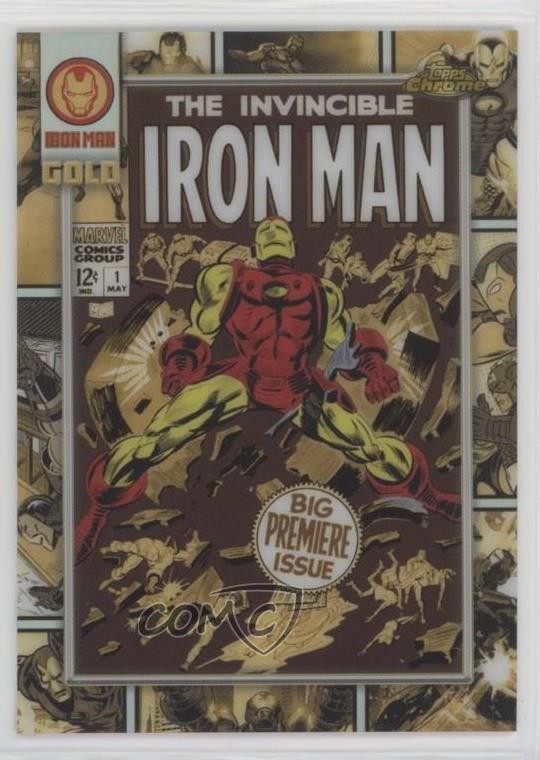 2025 Topps Chrome Marvel Comics Iron Man Gold Iron Man #1 May 1 1968 #IM-3 15tx