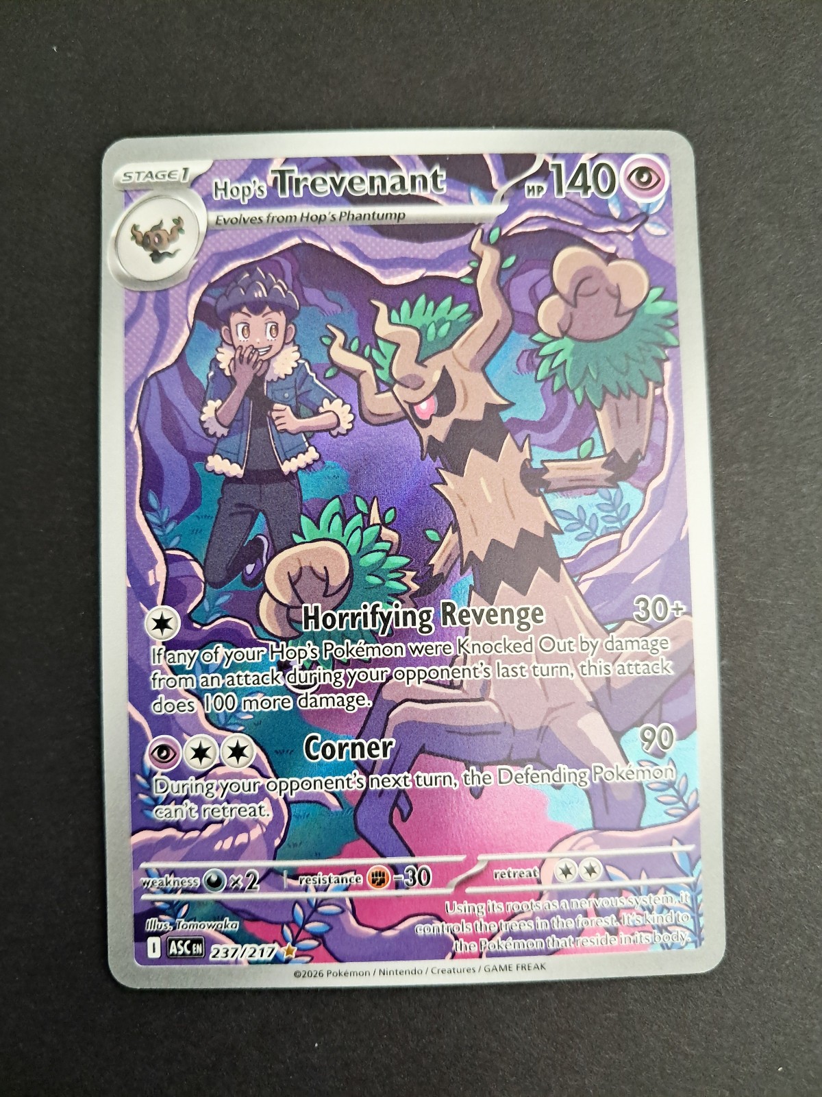 Pokemon TCG Ascended Heroes - Hop's Trevenant 237/217 Full Art Holo - NM
