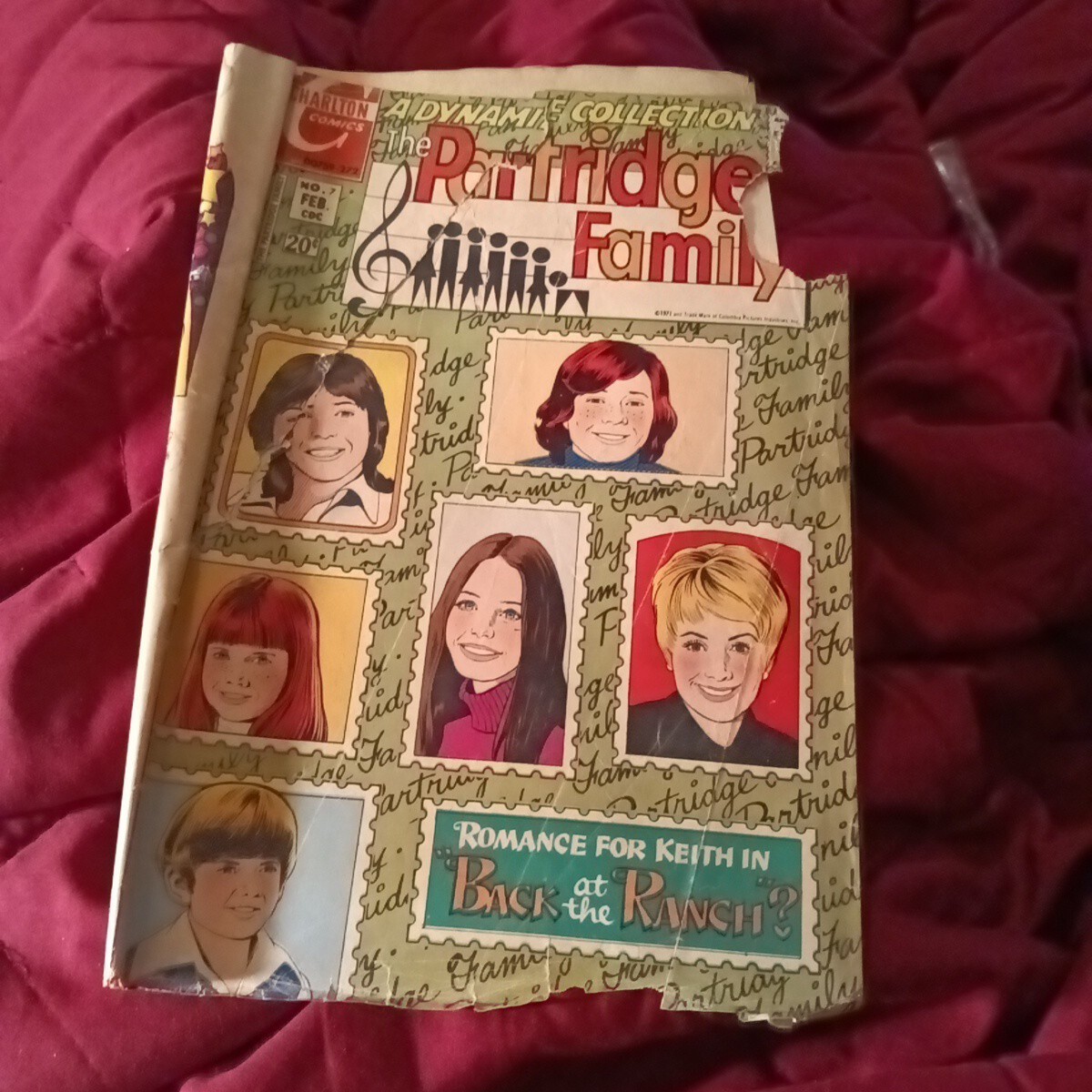 VINTAGE CHARLTON COMICS PARTRIDGE FAMILY n. 7 febbraio 1971