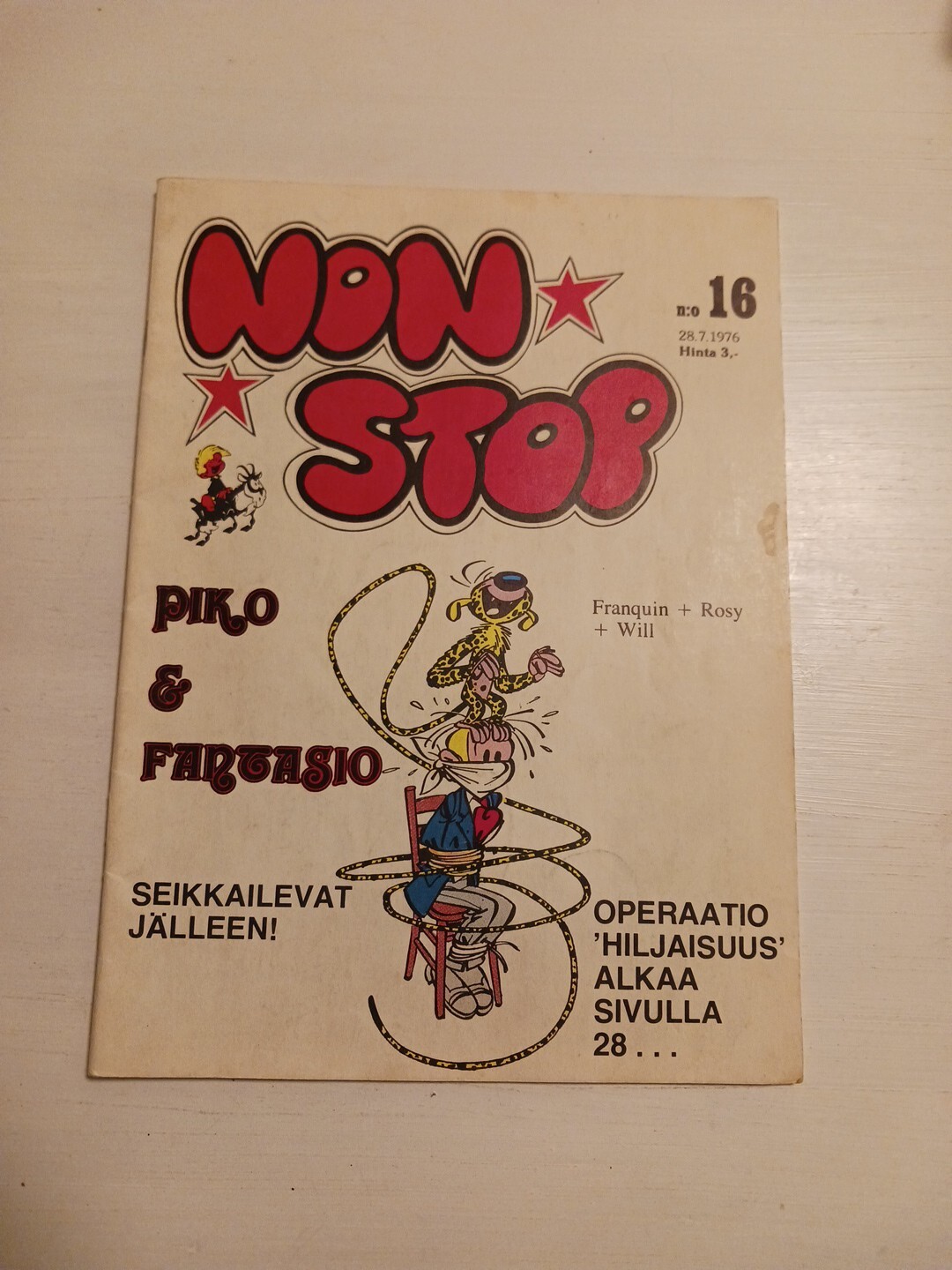 Spirou et Fantasio 1976 FINLANDESE fumetto clorofilla Tintin Puffi Yoko Tsuno 