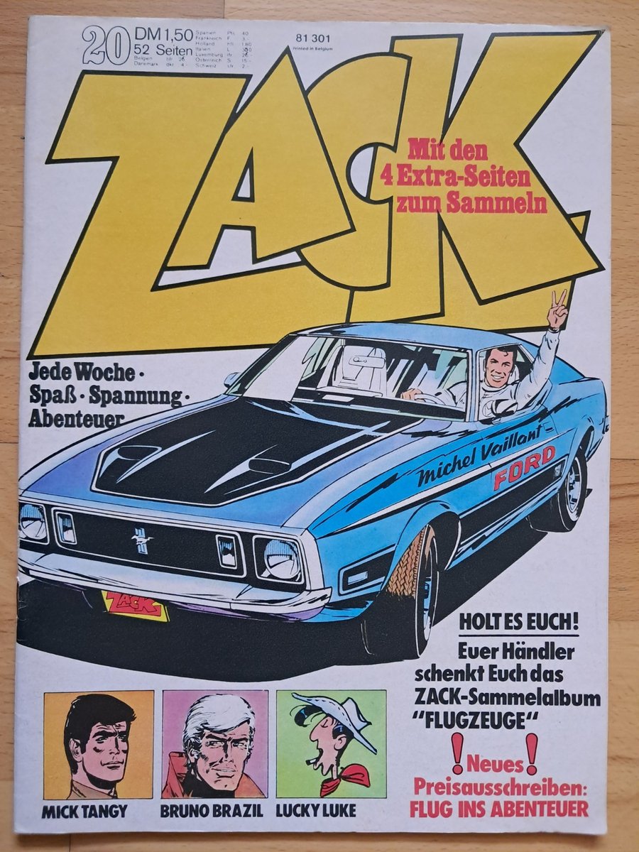 ZACK n.20 del 1973 con pagine da collezione corse, Mick Tangy, Luc Orient.. - Z1-2