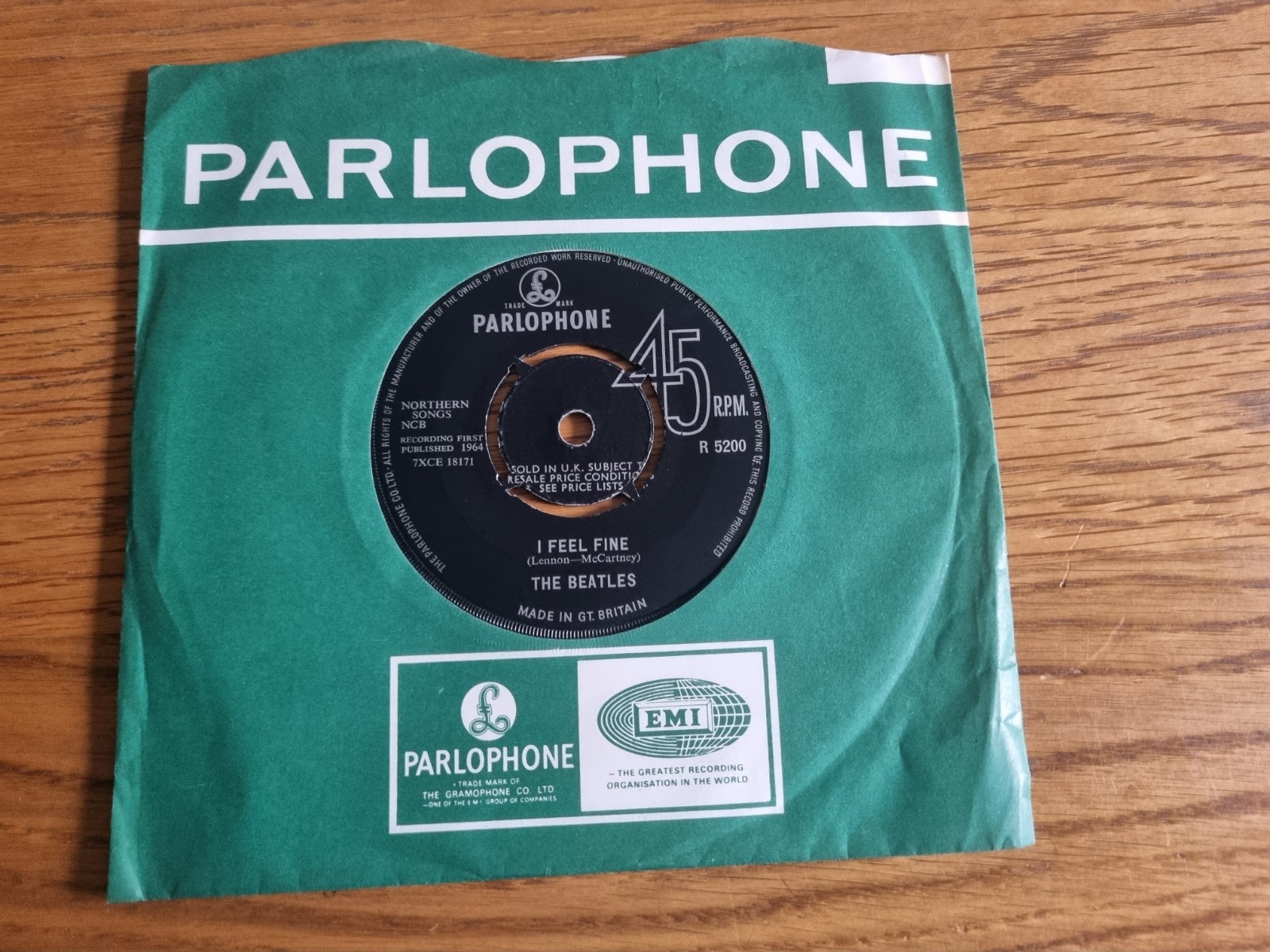 The Beatles – I Feel Fine 1964 7” - Parlophone Records First UK Pressing