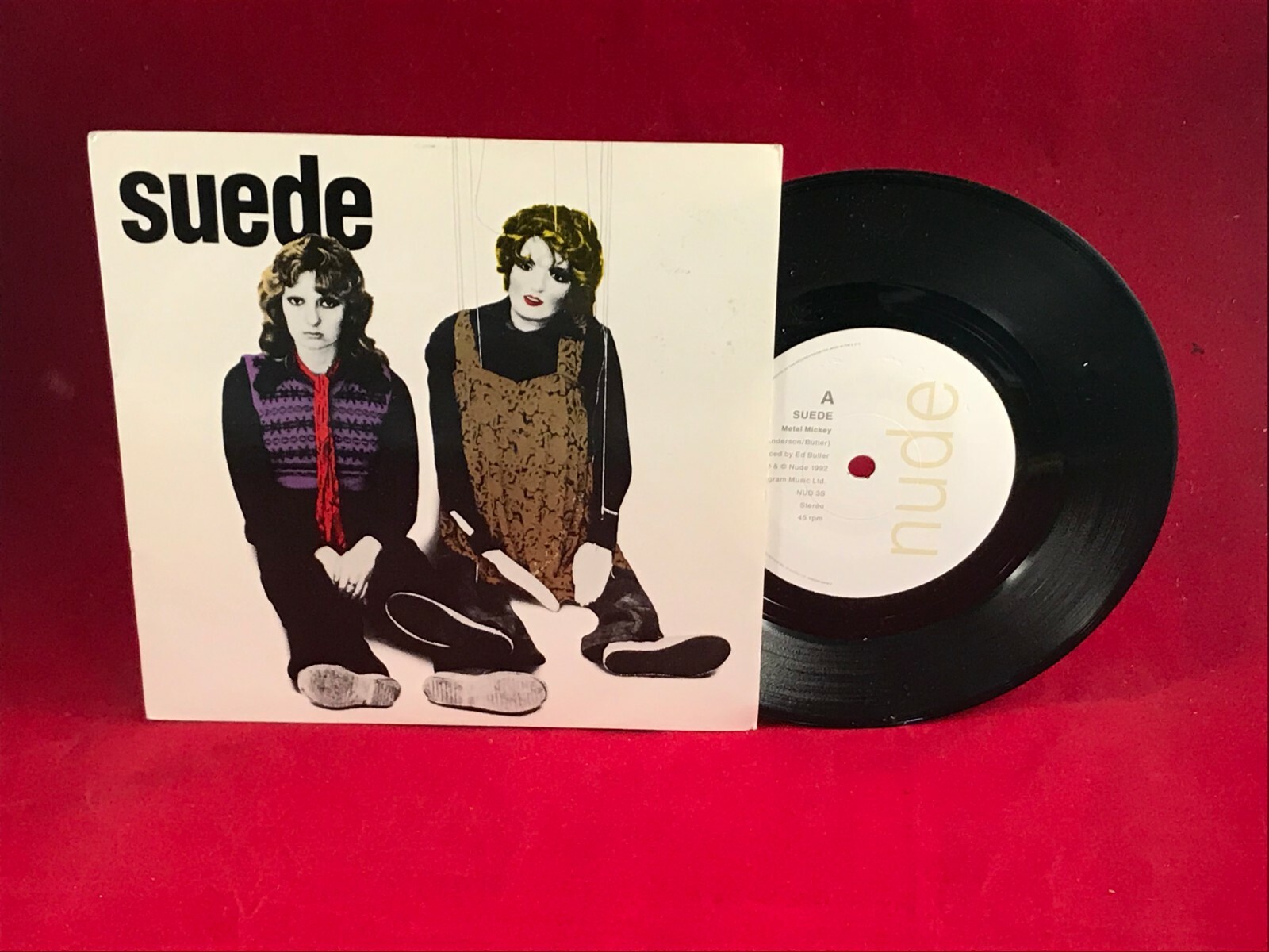 SUEDE Metal Mickey 1992 UK 7" Vinyl single Where The Pigs Don't Fly original 45