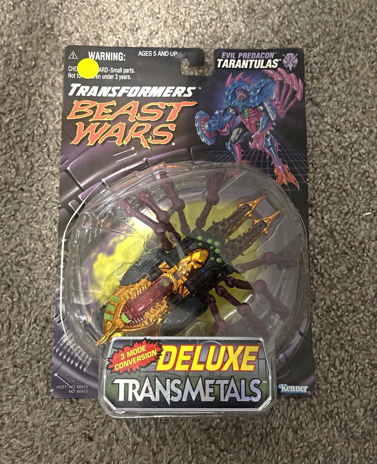 Kenner Transformers Beast Wars Transmetals Tarantulas Predacon Transforming