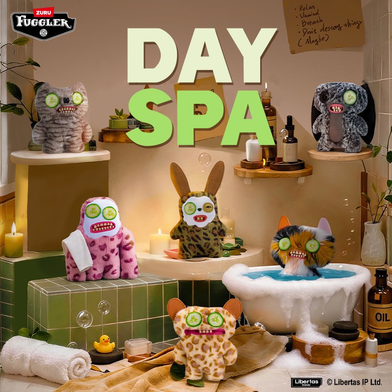 Zuru Fuggler Day Spa Series Divertente Mostro Brutto Peluche Giocattolo Preordine da Collezione