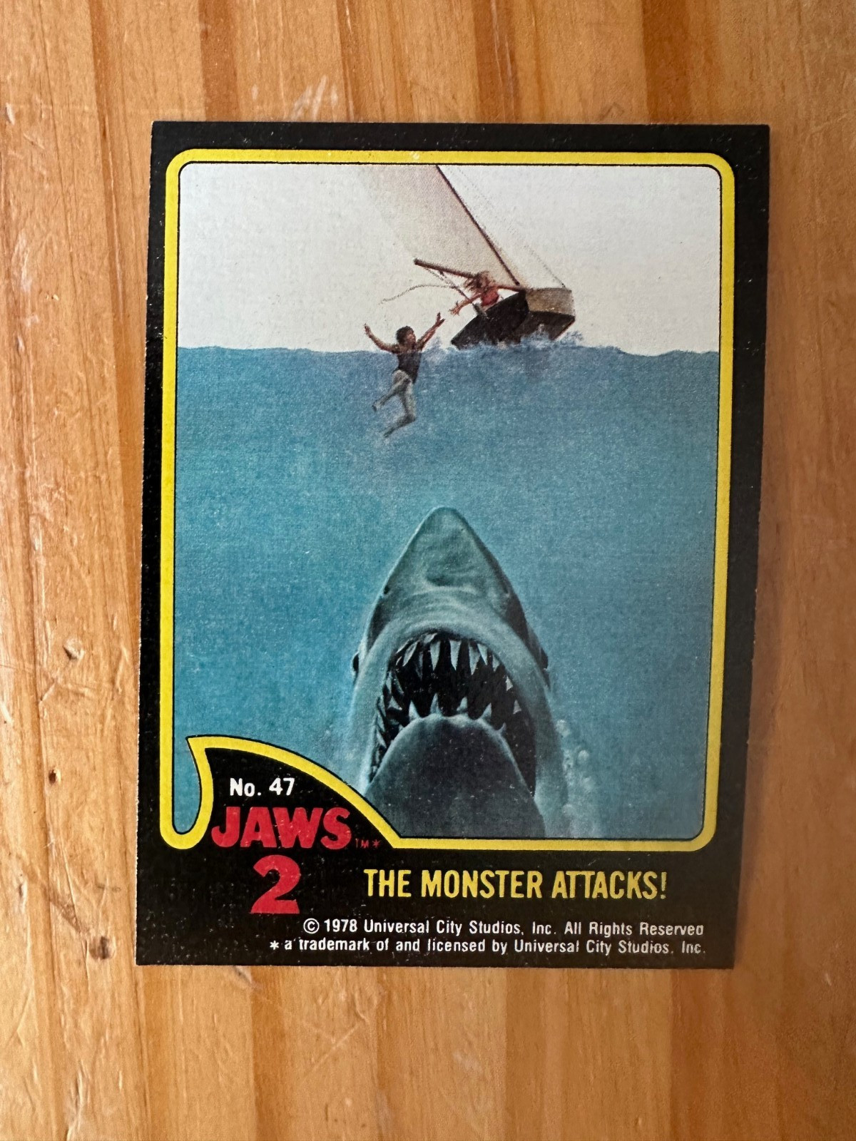 1978 Topps Jaws 2 #47 The Monster Attacks