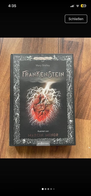 Wunderschöne illustrierte Ausgabe von Frankenstein