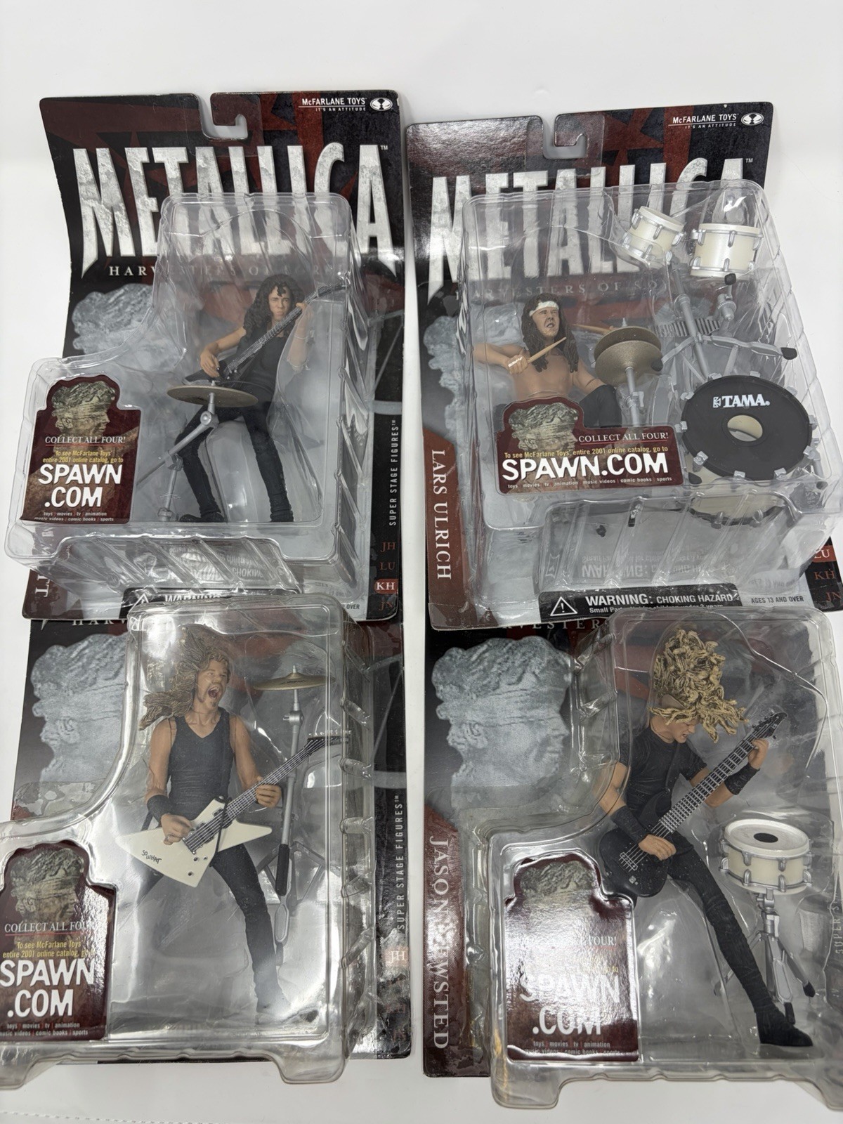 2001 McFarlane Metallica Harvester Of Sorrow James Jason Kirk Lars READ