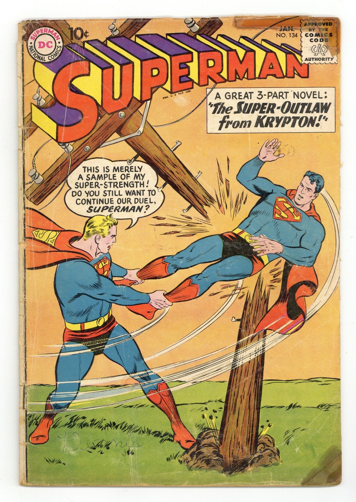 Superman #134 FR/GD 1.5 1960 1° App. Supergirl in Superman