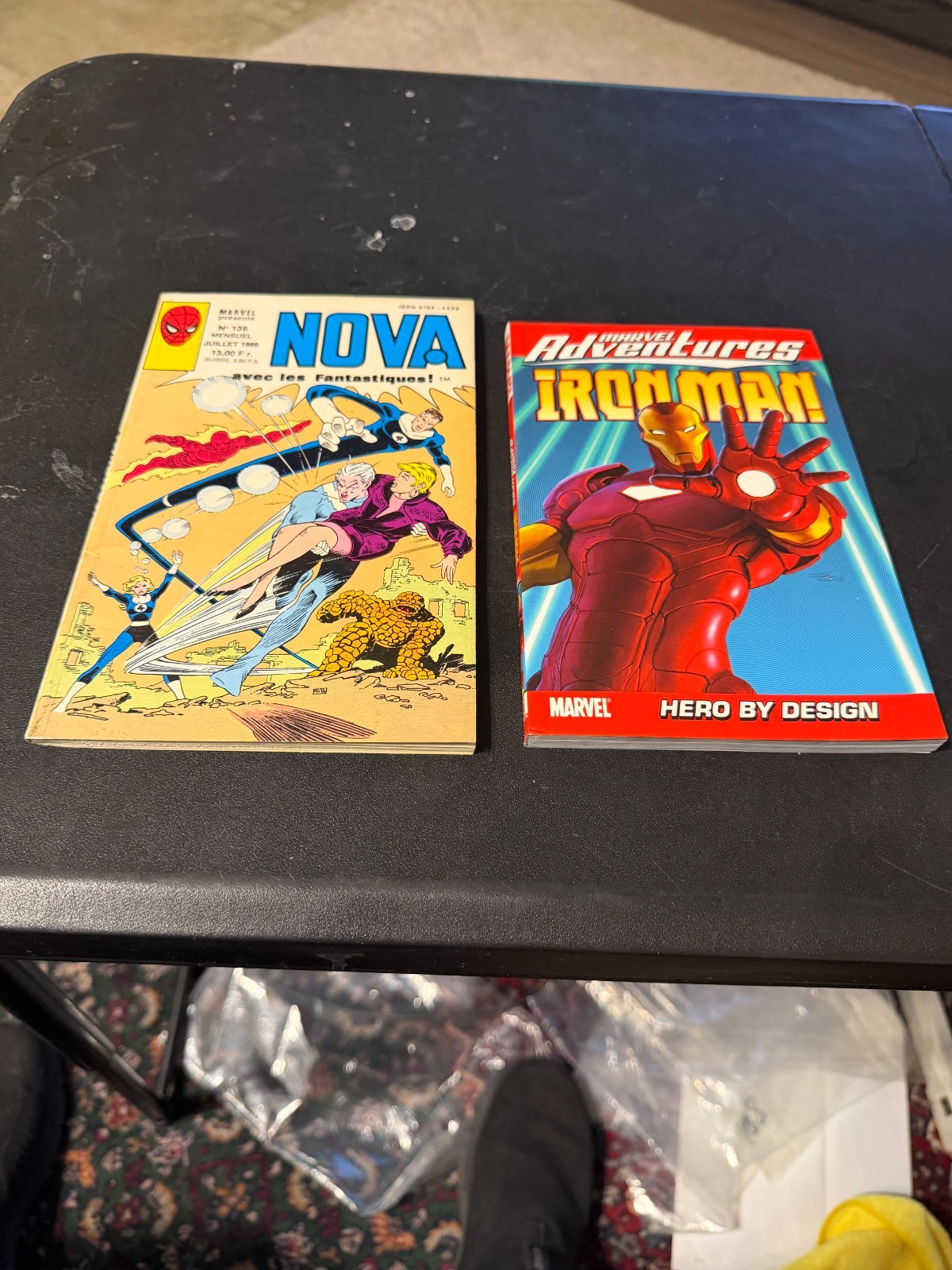 Lotto 2 fumetti Marvel NOVA 138 (1989 French Lug) e Marvel Adventures IRON MAN GN