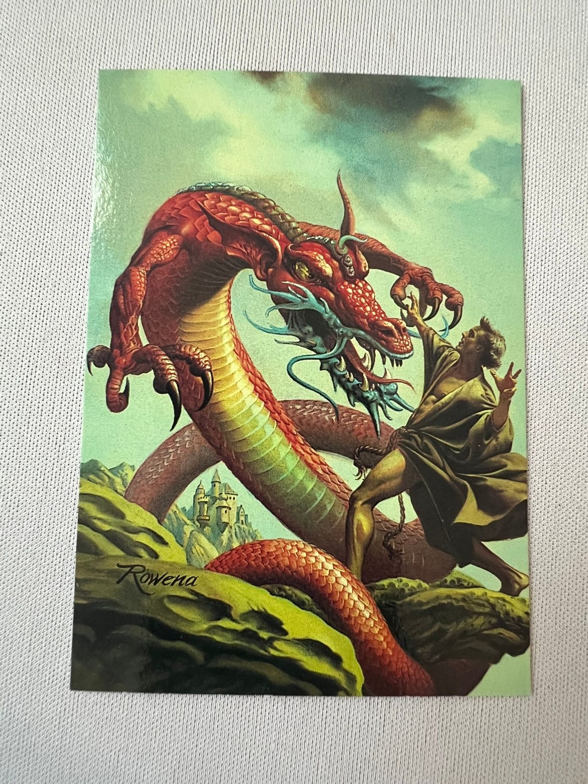 Rowena Morrill Vermilion Dragon Art Card FPG Cards 1993 #13 Fantasy Dragon