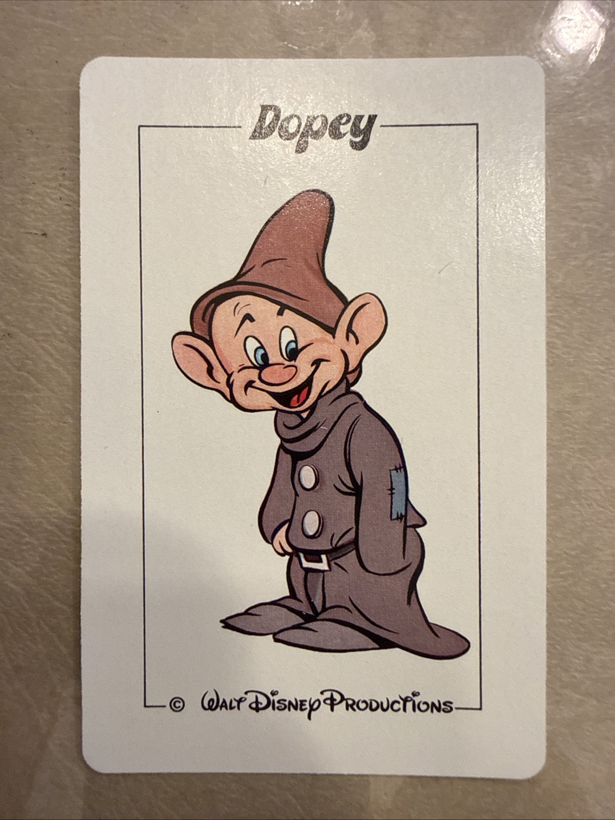 MALEFICA VECCHIA STREGA GIOCO DI CARTE DOPEY Vintage Walt Disney Produzioni